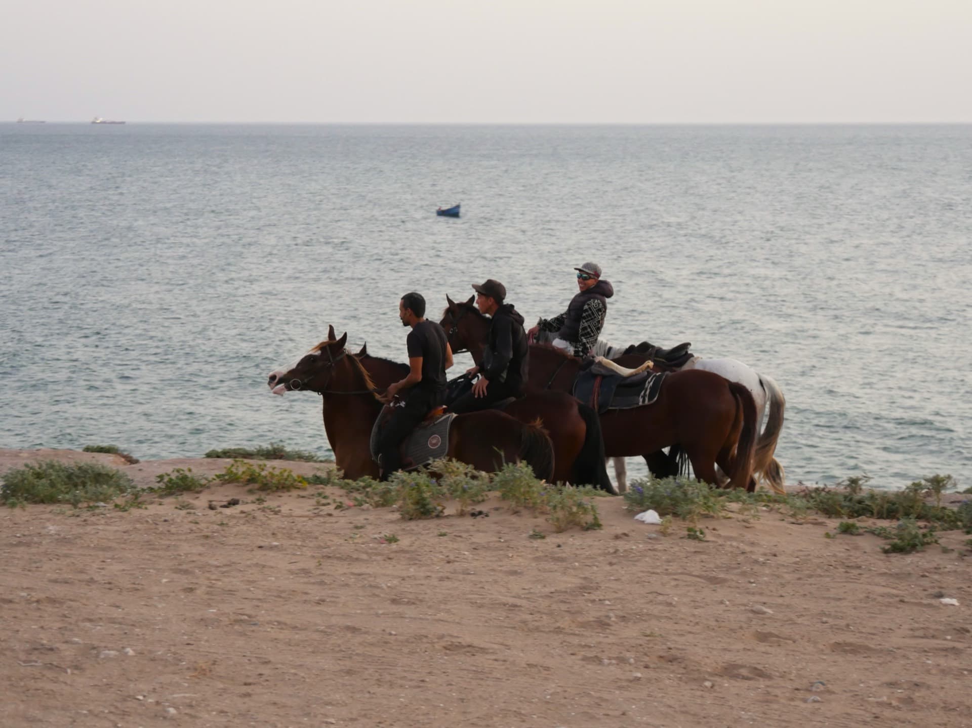 Horse riders on the coast near Tamraght