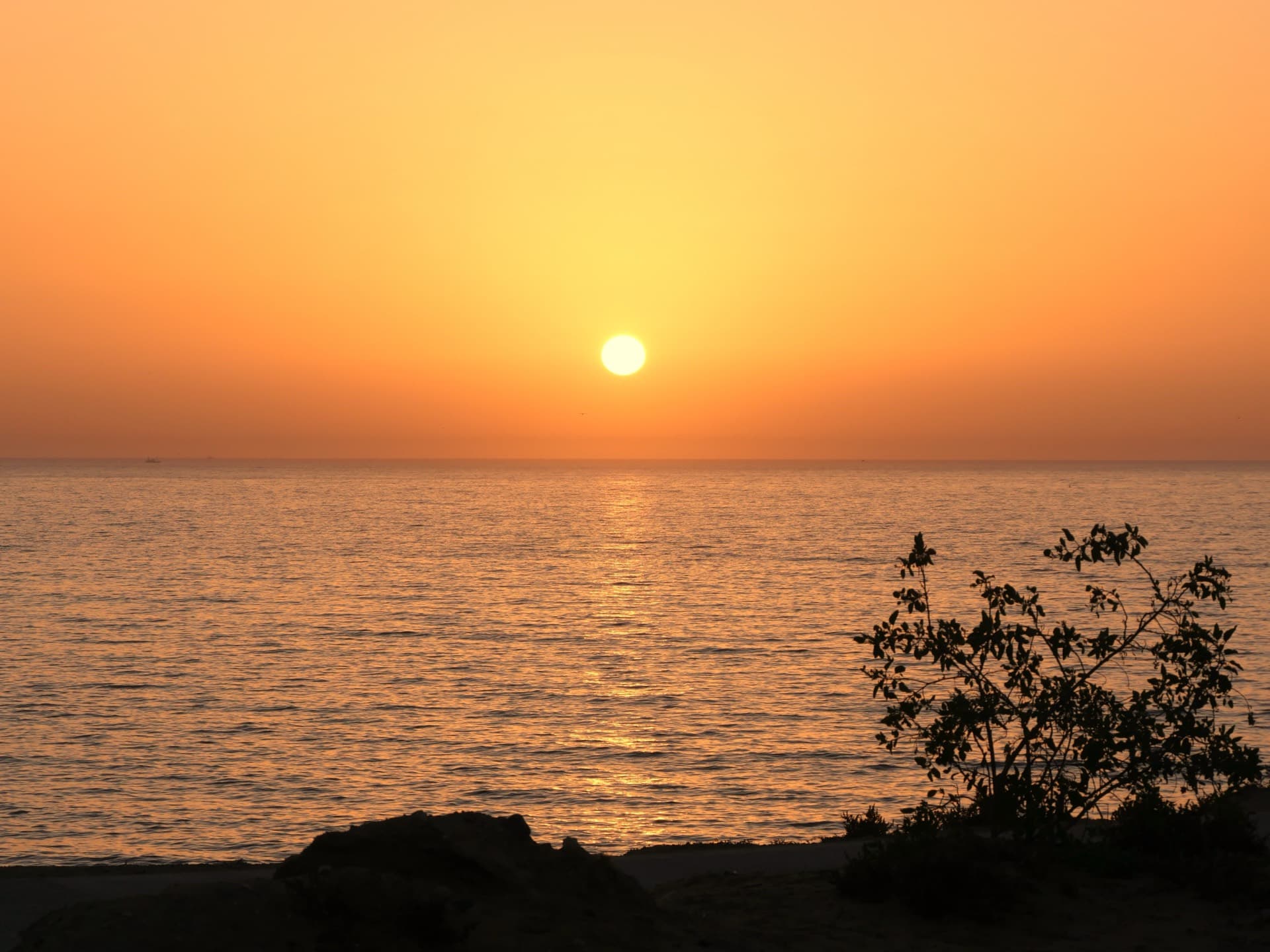 Golden sunset over the Atlantic in Tamraght
